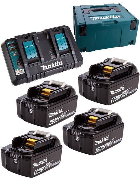 Фото - Акумулятор для інструменту Makita ﻿Szybka ładowarka DC18RD + 6x BL1860B 6Ah 