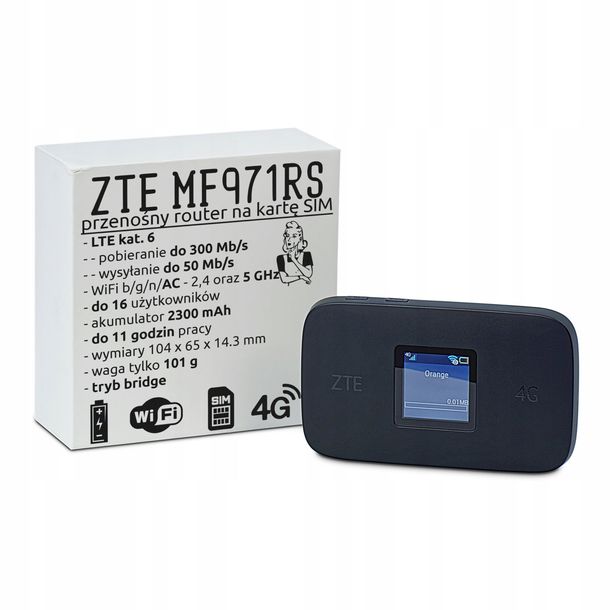 Фото - Wi-Fi адаптер ﻿ZTE MF971 przenośny router 4G LTE na kartę SIM