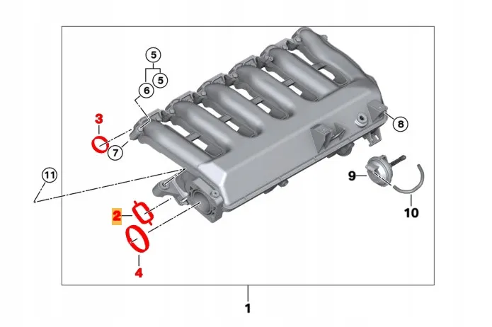 zaslepki-kolektora-bmw-e60-e46-e90-e71-x5-x6-m57-stan-nowy