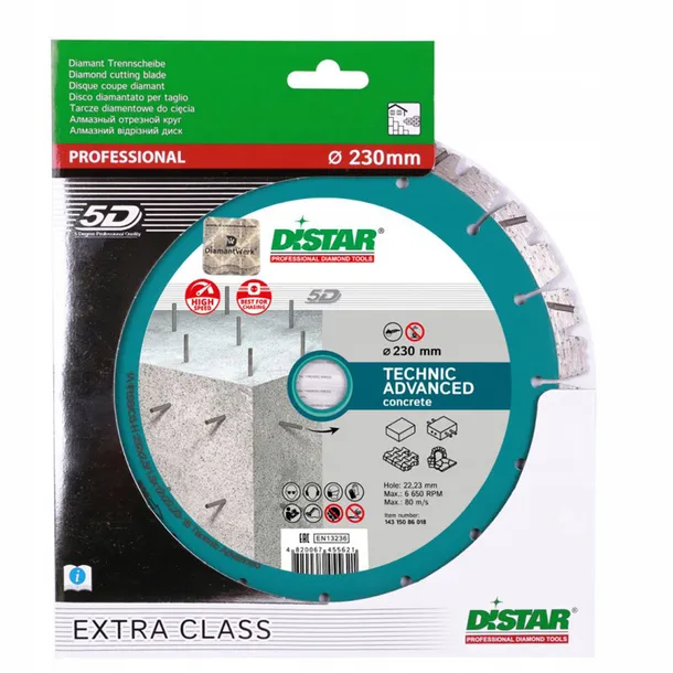 tarcza-diamentowa-125mm-technic-distar-advanced-zastosowanie-beton-cegly-kamien