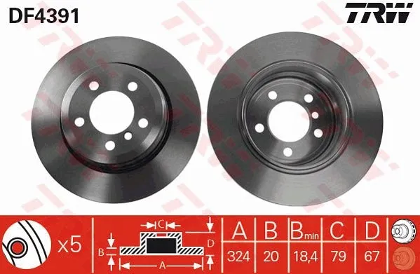 trw-tarcze-hamulcowe-tyl-bmw-7-e65-e66-e67-stan-nowy
