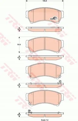 trw-klocki-hamulcowe-mazda-6-stan-nowy