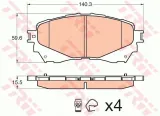 trw-klocki-hamulcowe-mazda-6-stan-nowy