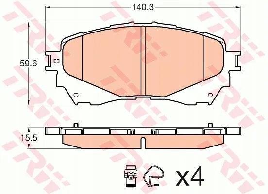 trw-klocki-hamulcowe-mazda-6-stan-nowy