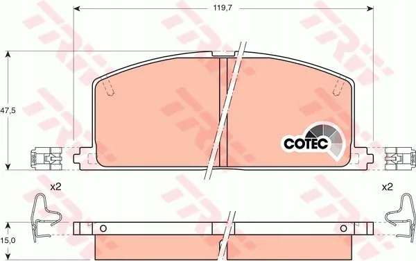 trw-klocki-przod-toyota-corolla-e10-e11-starlet-stan-nowy