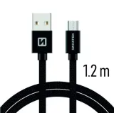kabel-swissten-textile-usb-micro-3a-12m-black