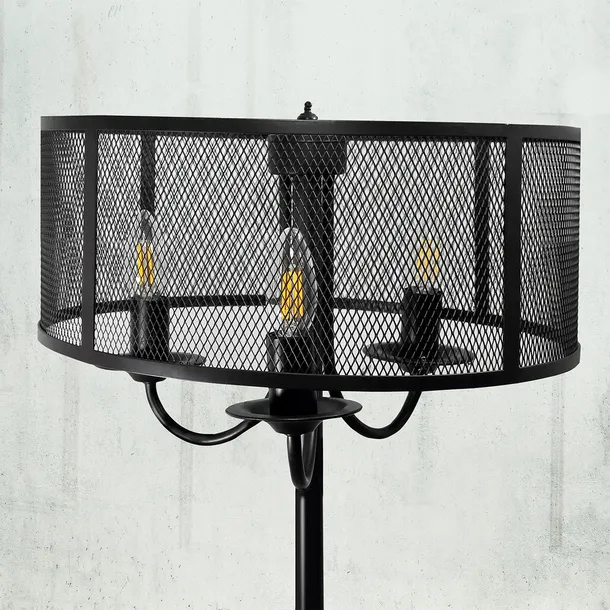 lampa-podlogowa-stojaca-155cm-abazur-do-led-3x-e14-stan-nowy