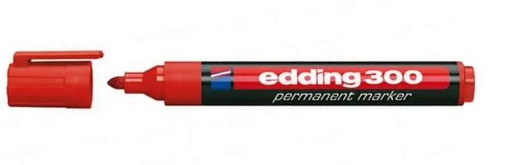 marker-permanentny-edding-300-czerwony-okragly-stan-nowy