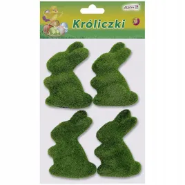 figurki-wielkanocne-aliga-kroliczki-flokowane-8-cm-zielone-4-sztuki