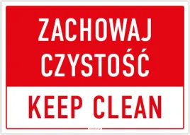 zachowaj-czystosc-keep-clean-tabliczka
