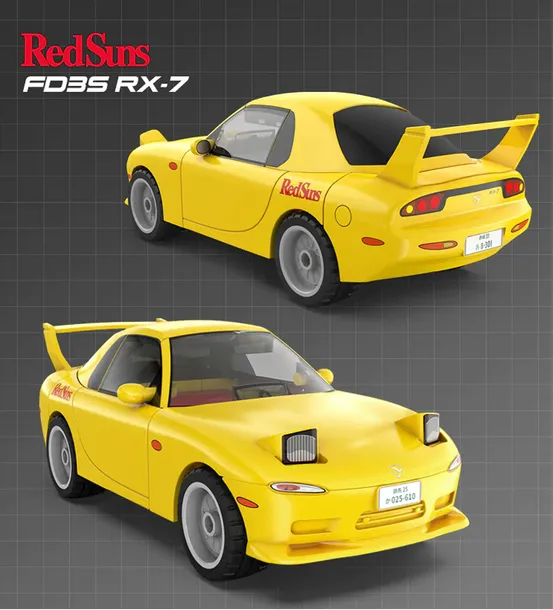 klocki-konstrukcyjne-cada-auto-zolta-mazda-rx-7-fd3s-initial-d-samochod-66-wiek-dziecka-12-lat