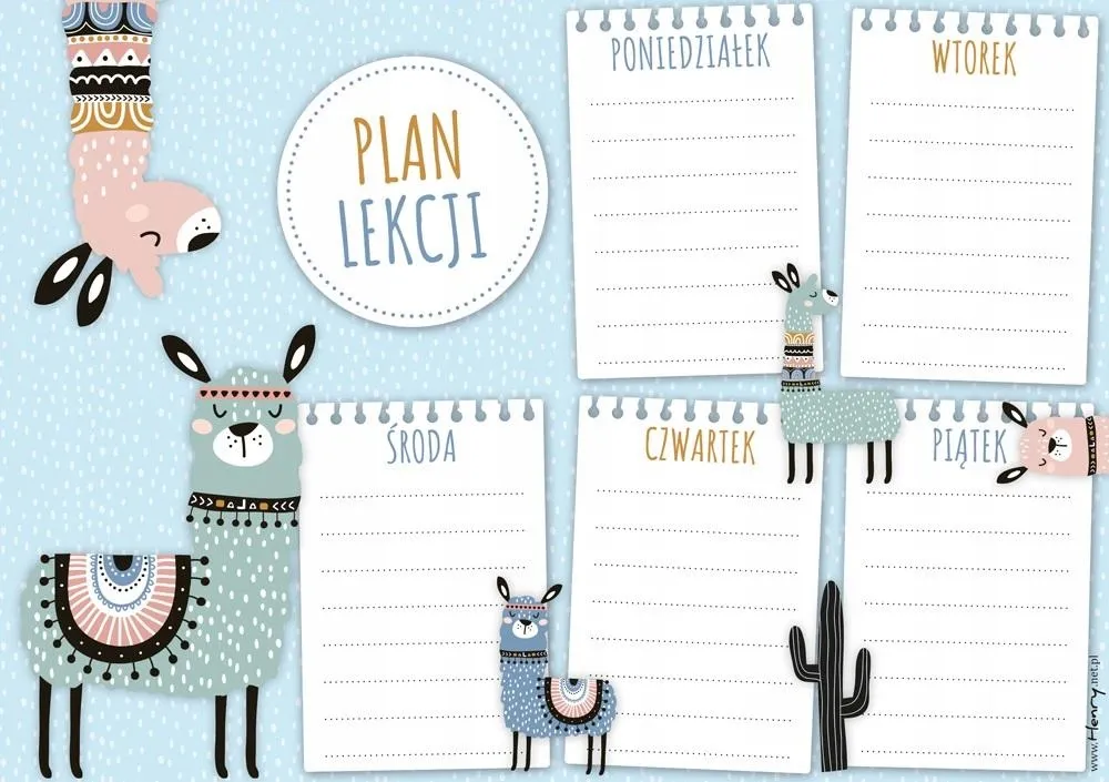 plan-lekcji-lamy-5szt