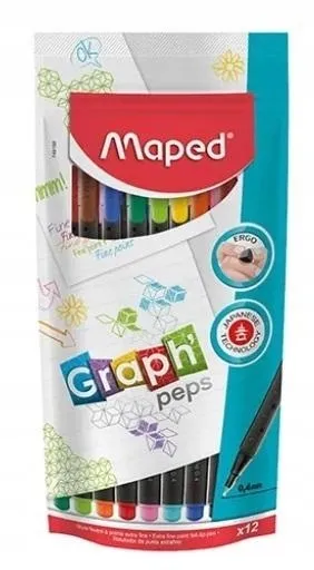 cienkopis-graph-peps-12-kolorow-maped