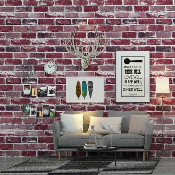 3d-modern-brick-pattern-non-woven-naklejka-scienna-stan-nowy