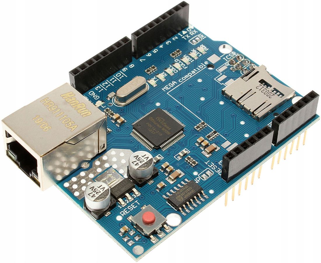 Ethernet Shield W5100 Moduł Sieciowy LAN Arduino - ERLI.pl