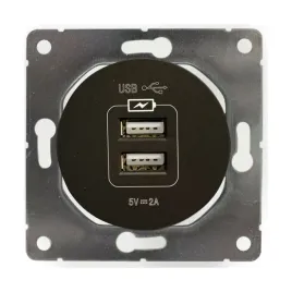 gniazdo-2x-usb-seu1028b-czarny-dpm