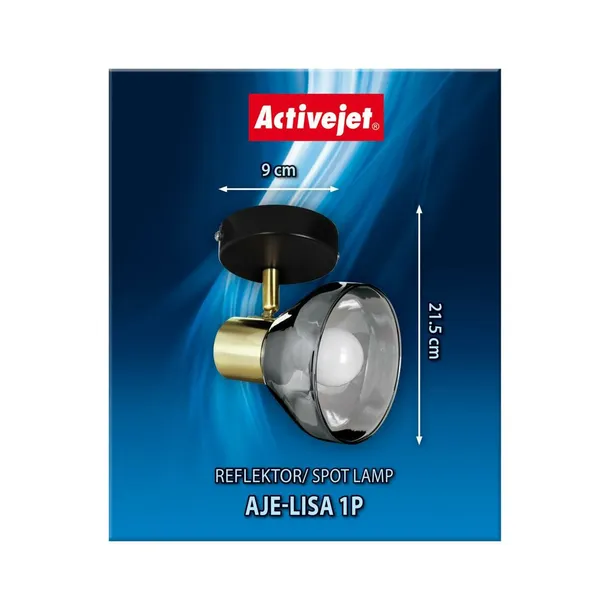 reflektor-lisa-czarno-zloty-e14-activejet-stan-nowy