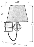 lampa-kinkiet-e14-brazowy-stan-nowy