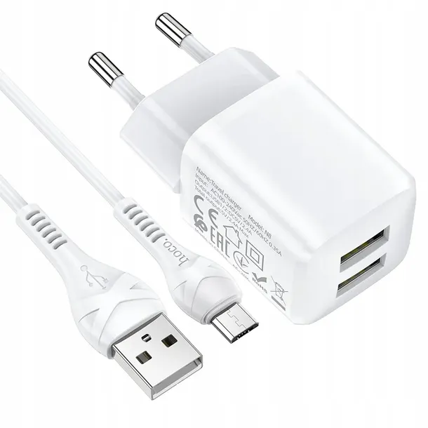 hoco-ladowarka-2xusb-kabel-do-micro-24a-n8-przewod-w-zestawie-tak