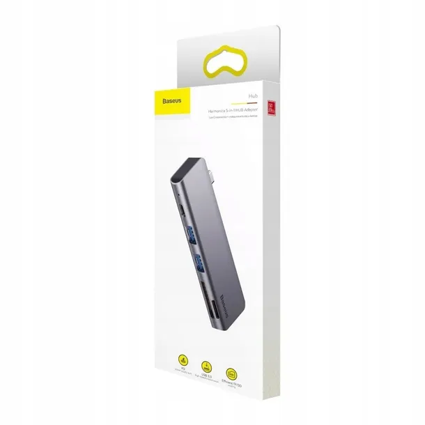 baseus-hub-usb-c-na-2x-usb3-0-tf-sd-usb-c-pd-liczba-portow-5-stan-nowy