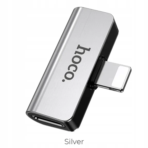 hoco-adapter-audio-2w1-lightning-do-lightning-stan-nowy