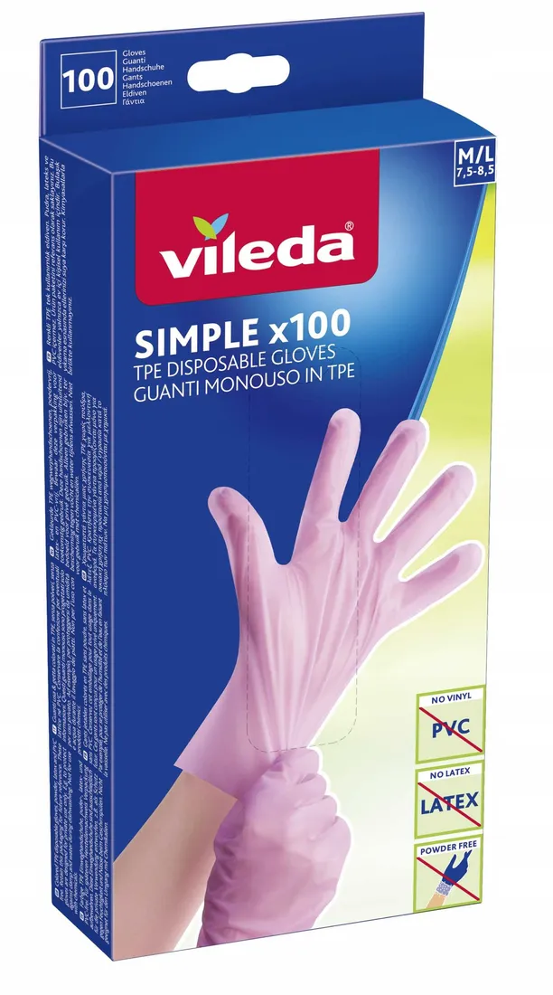 rekawice-vileda-simple-x100-m-l