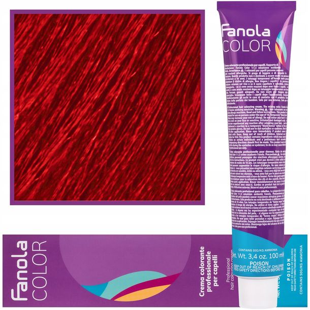 Фото - Фарба для волосся Rosso ﻿Farba do włosów FANOLA 100ml kolor  Czerwień 