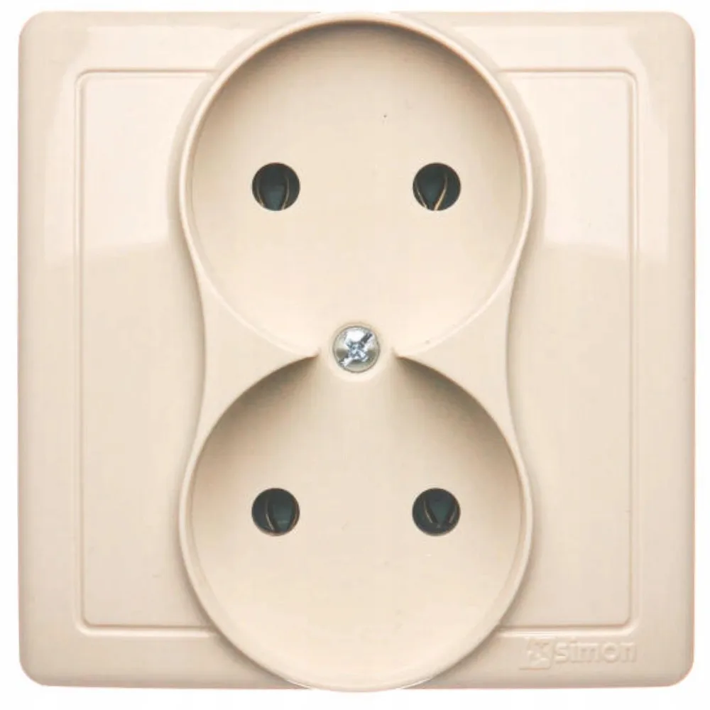 simon-basic-gniazdo-podwojne-z-ramka-bezowy-230v