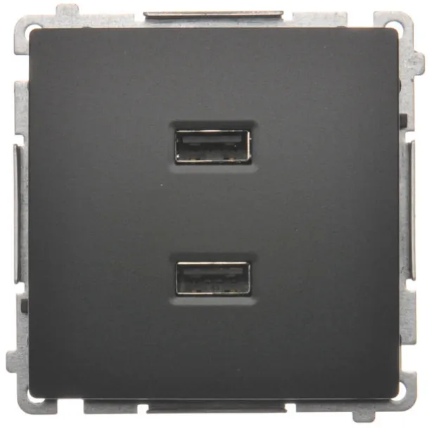simon-basic-ladowarka-2-x-usb-grafitowy-mat-230v