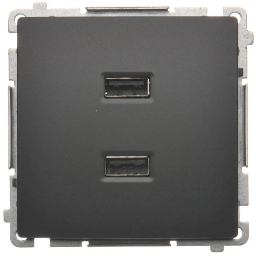 simon-basic-ladowarka-2-x-usb-grafitowy-mat-230v