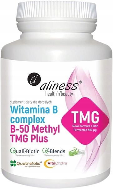 Фото - Вітаміни й мінерали Aliness Witamina B Complex B-50 Methyl 100 Kaps. 