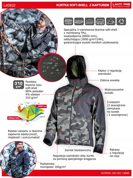kurtka-softshell-z-kapturem-moro-xl-stan-nowy