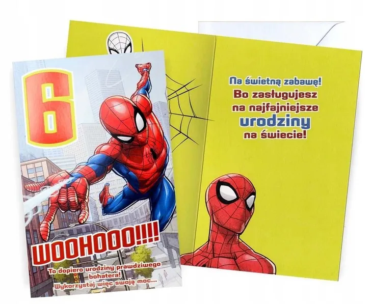 karnet-urodziny-6-spider-man