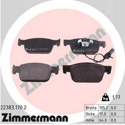 zimmermann-klocki-ham-przod-audi-a4-stan-nowy