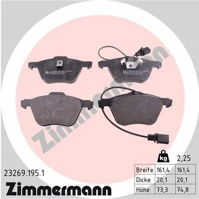 zimmermann-tarcze-std-klocki-std-przod-tyl-vw-stan-nowy
