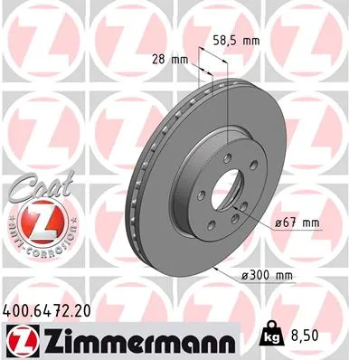 zimmermann-tarcze-std-klocki-std-przod-merc-stan-nowy