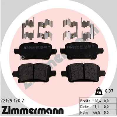 zimmermann-klocki-ham-tyl-opel-ampera-e-stan-nowy