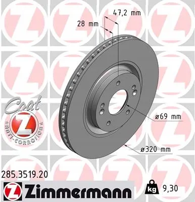 zimmermann-tarcza-ham-przod-kia-ceed-stan-nowy