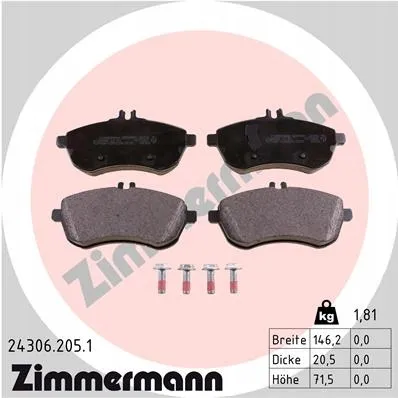 zimmermann-klocki-ham-przod-merc-klasa-e-stan-nowy