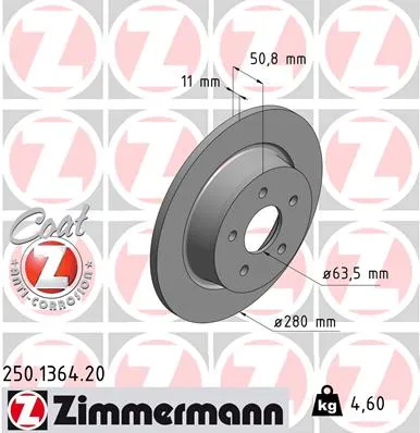 zimmermann-tarcze-std-klocki-rdz-tyl-ford-stan-nowy