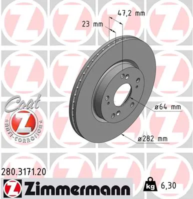 zimmermann-tarcze-std-klocki-std-przod-honda-stan-nowy