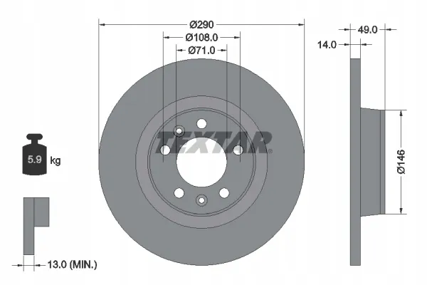 textar-tarcze-klocki-tyl-citroen-jumpy-290mm-stan-nowy