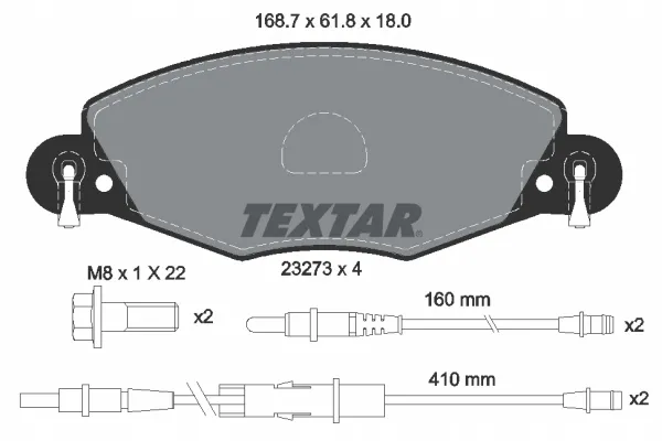 textar-klocki-przod-citreon-c5-i-ii-stan-nowy
