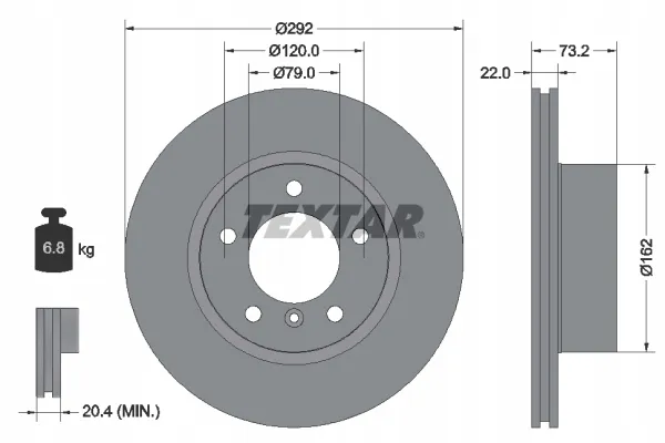 textar-tarcze-klocki-przod-bmw-1-e81-e87-e82-292mm-stan-nowy
