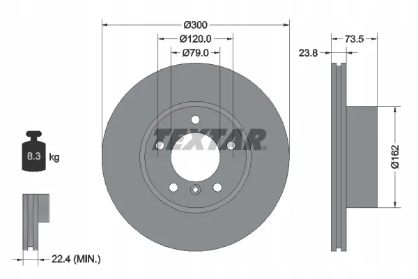 textar-tarcze-klocki-przod-bmw-1-e81-e87-e82-300mm-stan-nowy