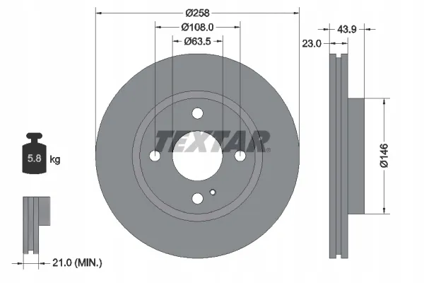 textar-tarcza-hamulcowa-92176005-stan-nowy