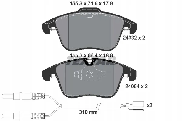textar-klocki-przod-citroen-c5-iii-stan-nowy