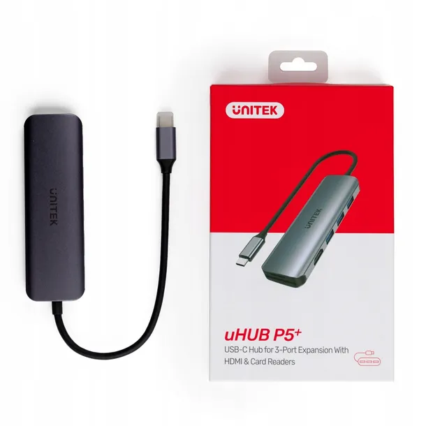 hub-usb-c-3xusb-3-1-gen1-hdmi-sd-microsd-unitek-kod-producenta-h1107f-stan-nowy