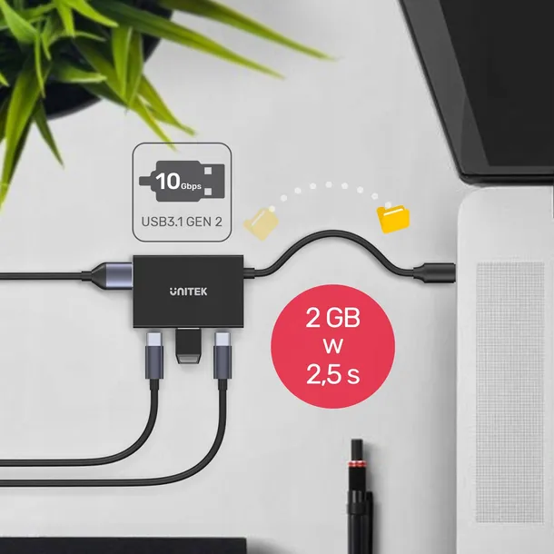 hub-usb-c-10gbps-2x-usb-a-2x-usb-c-unitek-stan-nowy-kod-producenta-h1302a
