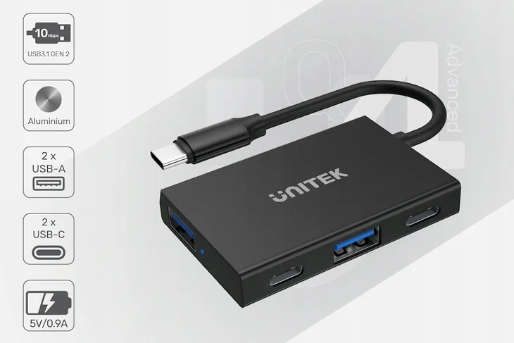 hub-usb-c-10gbps-2x-usb-a-2x-usb-c-unitek-stan-nowy-kod-producenta-h1302a-liczba-portow-4